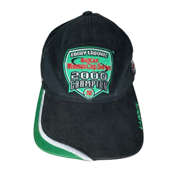 Nascar Other - Vintage NASCAR‎ Bobby Labonte #18 Winston Cup Series 2000 Champion Hat Cap Black